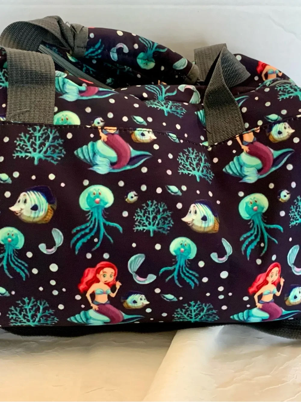 Disney little mermaid18” duffel bag with zipper